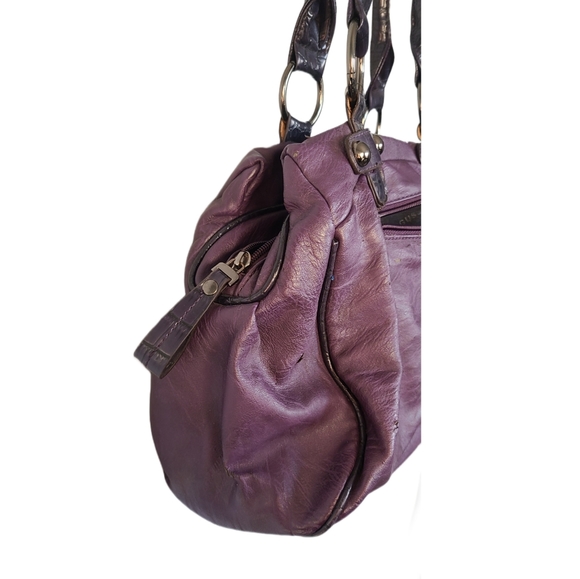 Gussaci Women's Studded Hand or Shoulder Bag Purple/Black GUC - Picture 3 of 9